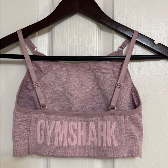 Gymshark Vital Seamless Bralette - Mauve Pink Marl - Size M - Picture 4 of 7